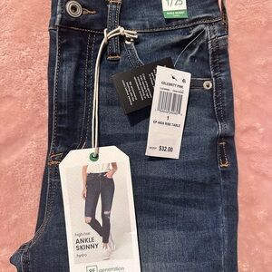 Celebrity Pink Women's Ankle Skinny Jeans - Dark Blue